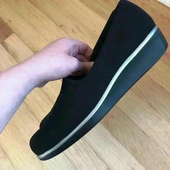 SAS Bliss Slip On Wedge Black Shoes Size 9.5 - Picture 3 of 8